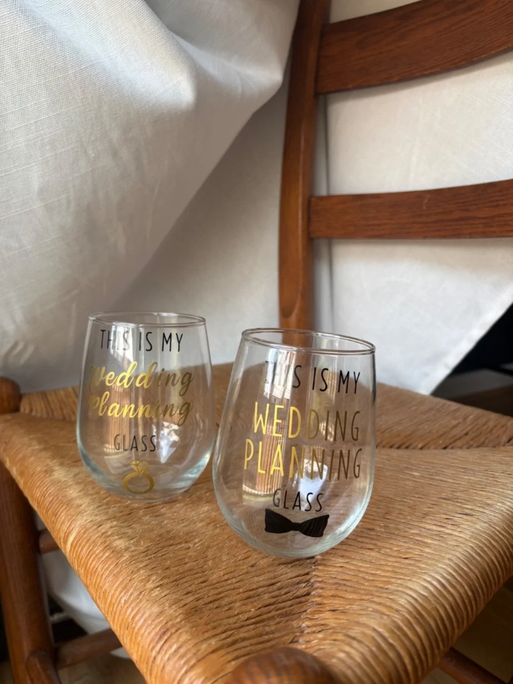 Wedding Planning Wine Glasses